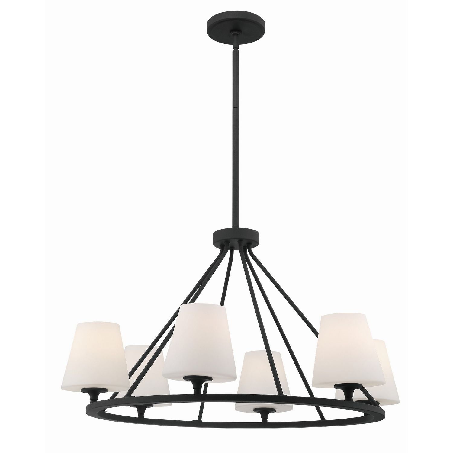 Crystorama - KEE-A3006-BF - Six Light Chandelier - Keenan - Black Forged