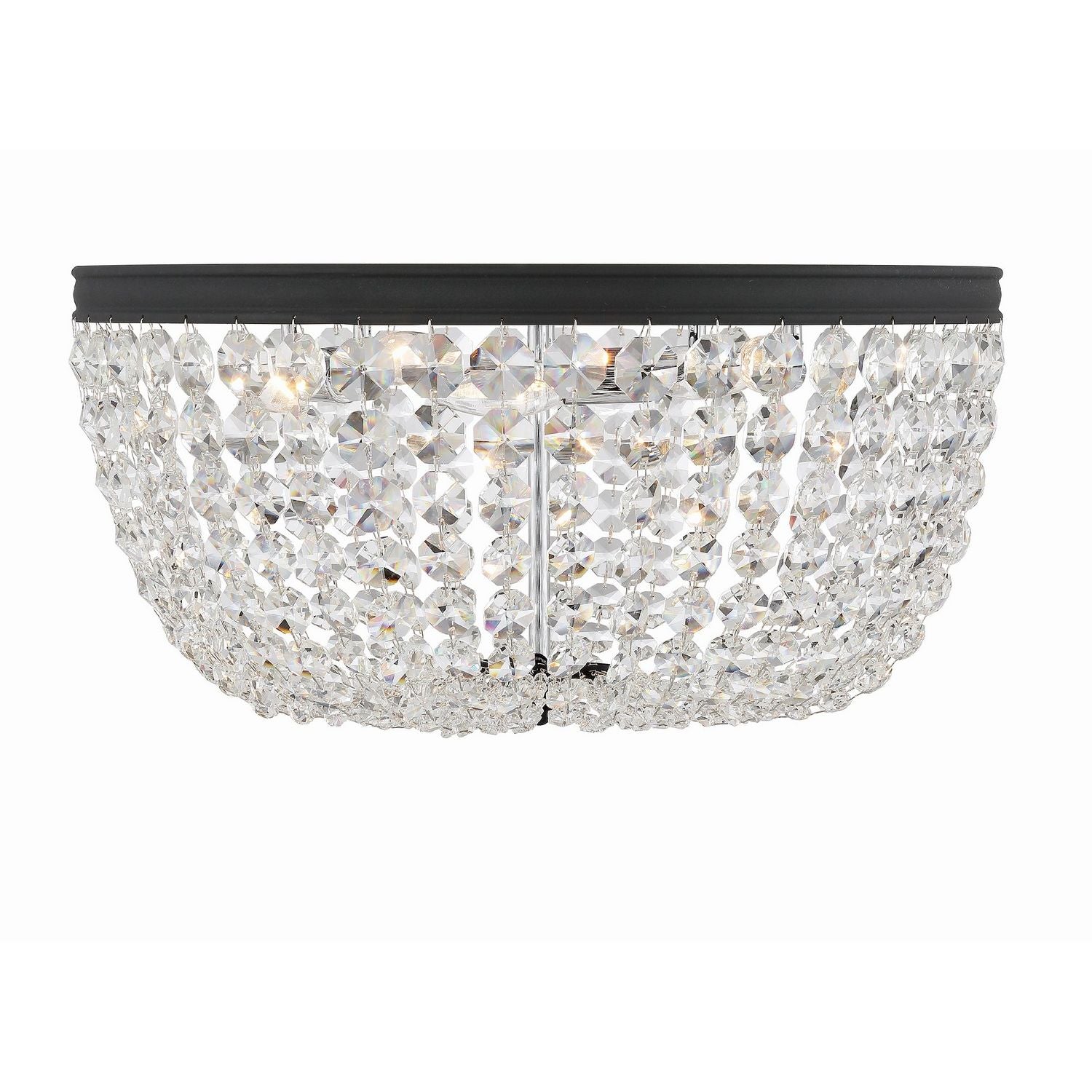 Crystorama - NOL-320-BF-CL-MWP - Cinq lumières Plafonnier - Nola - Forgé noir