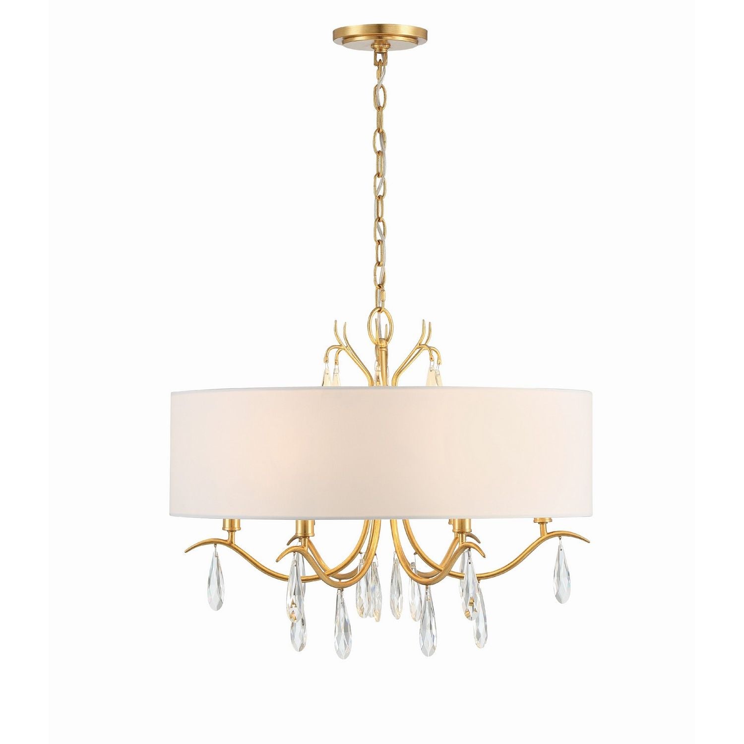 Crystorama - ROL-18806-GA - Six Light Chandelier - Rollins - Antique Gold