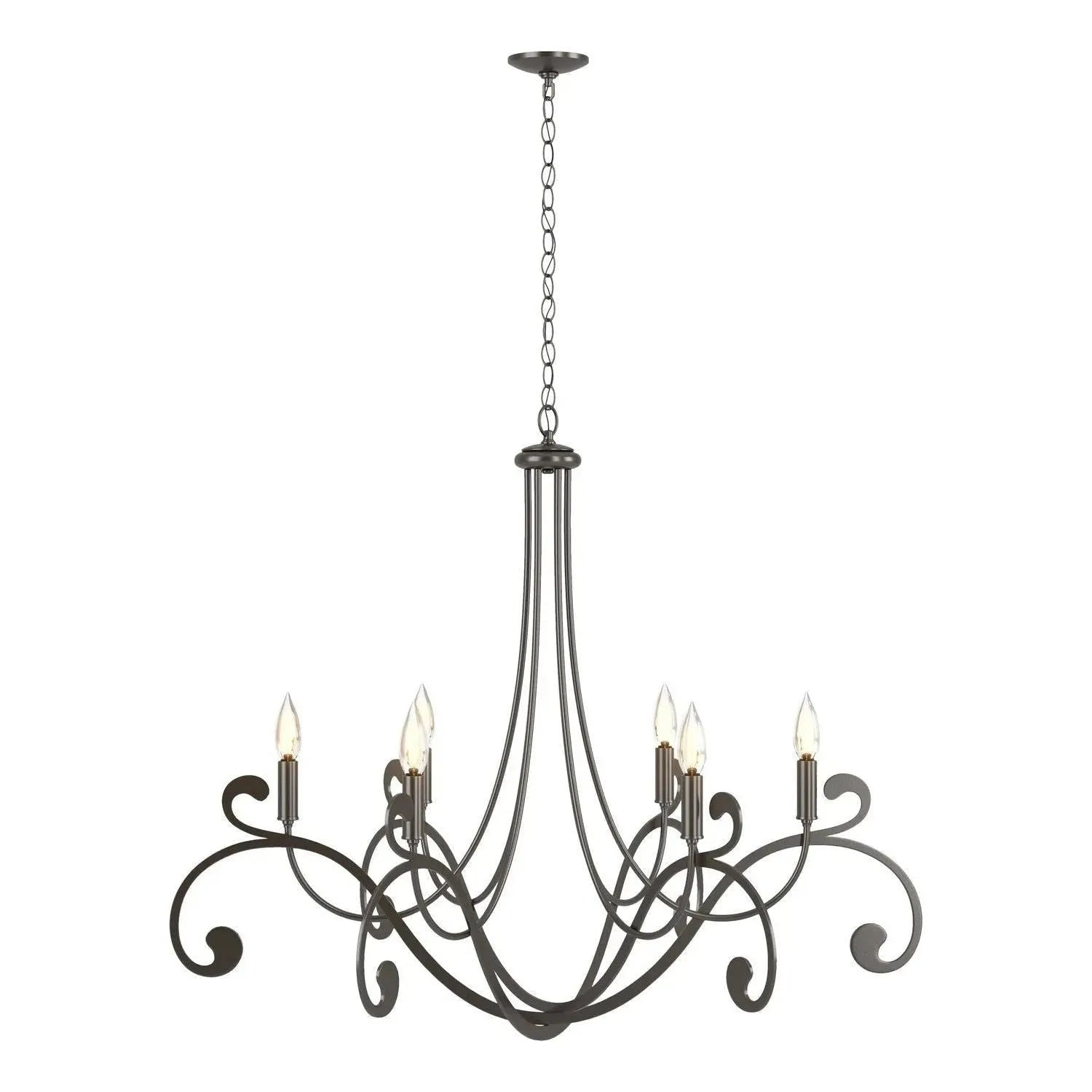 Hubbardton Forge - 105055-SKT-14 - Six Light Chandelier - Bella - Oil Rubbed Bronze