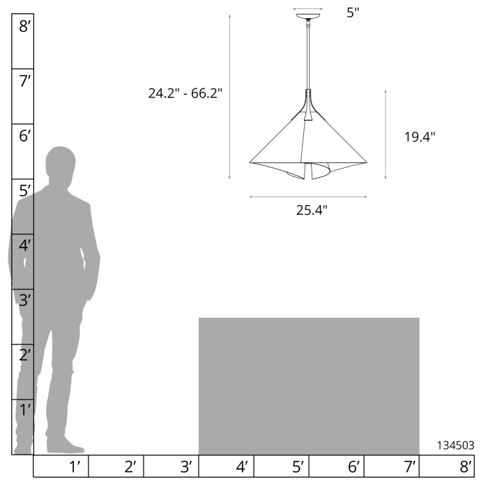 Hubbardton Forge 134503 Mobius Large Pendant