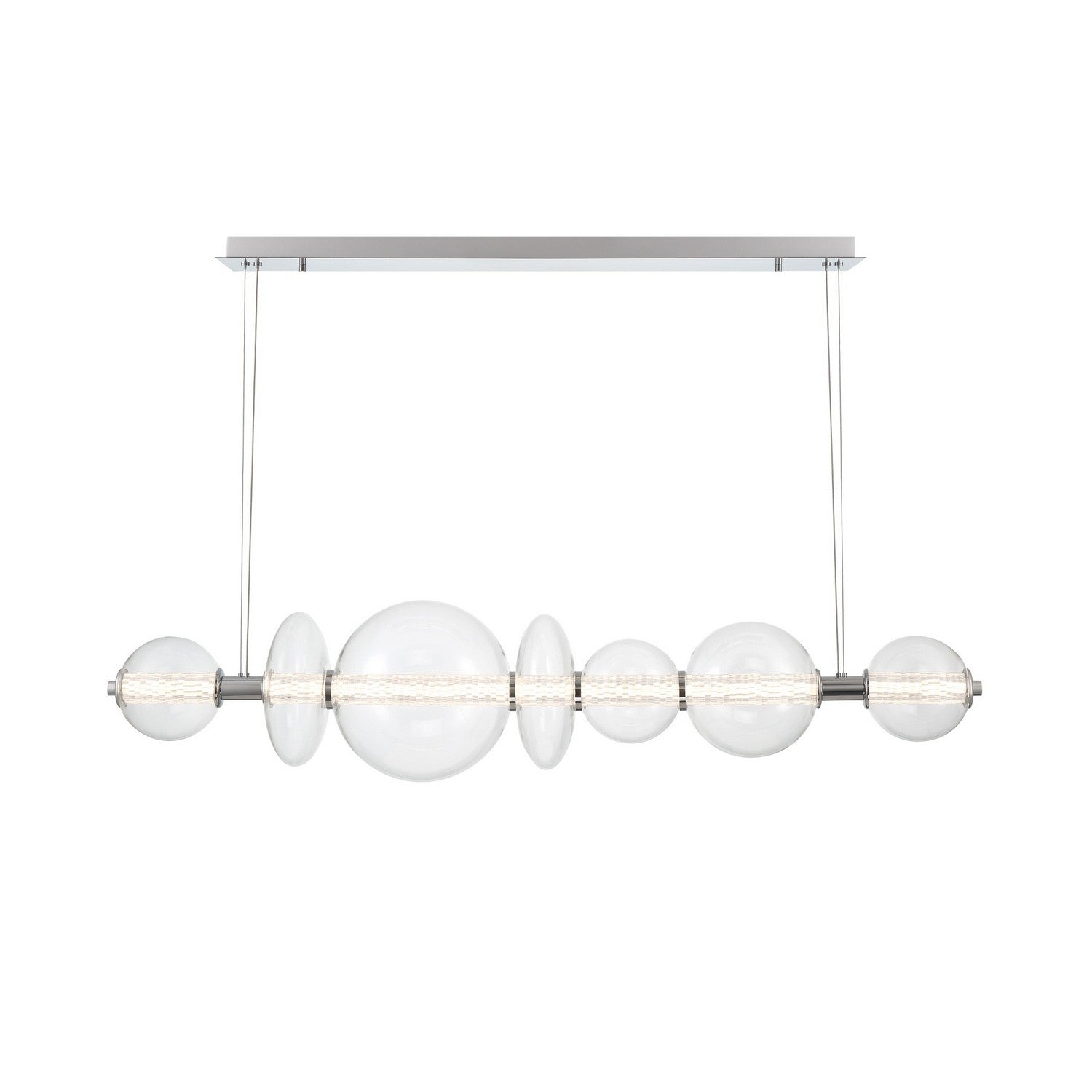 Eurofase Canada - 46772-015 - ATOMO-CHD-7LT-56IN-CHR-CL - ATOMO - Chrome