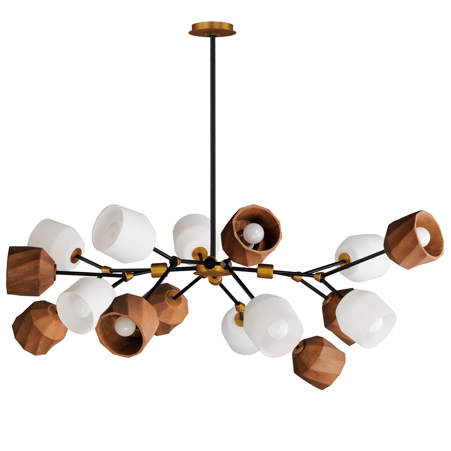Maxim Lighting 28279DBZAB Akimbo Pendant in Dark Bronze/Antique Brass