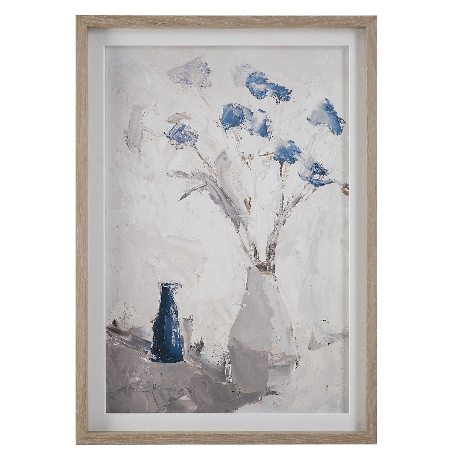 Uttermost - 32287 - Print - Blue Flowers - Blue, Gray And Natural
