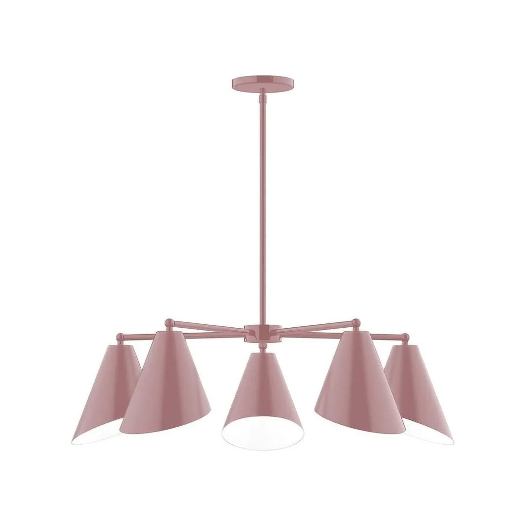 Montclair Light Works - CHC415-20 - Five Light Chandelier - J-Series - Mauve