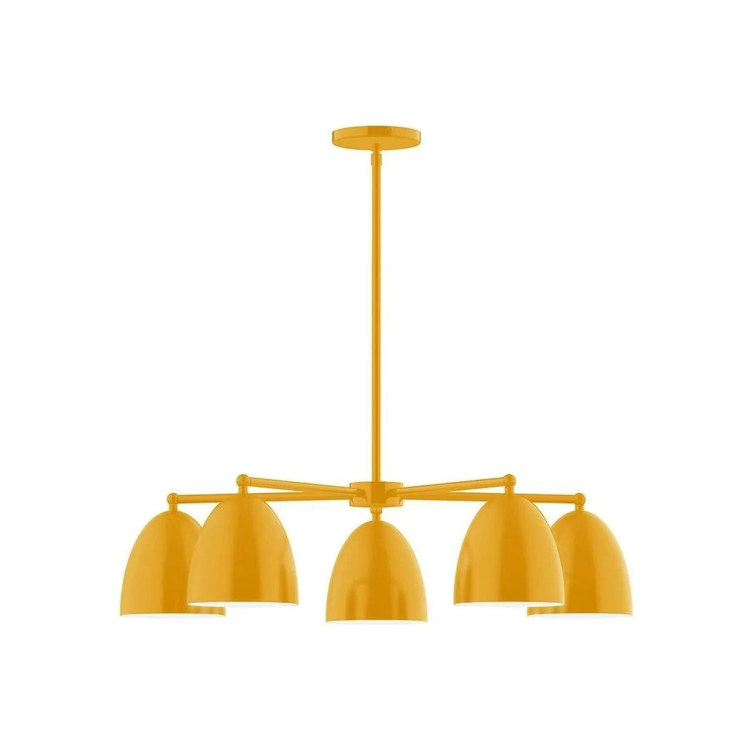 Montclair Light Works - CHC417-21 - Five Light Chandelier - J-Series - Bright Yellow