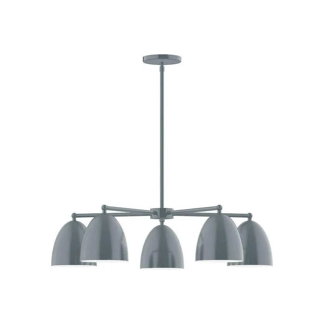 Montclair Light Works - CHC417-40 - Five Light Chandelier - J-Series - Slate Gray