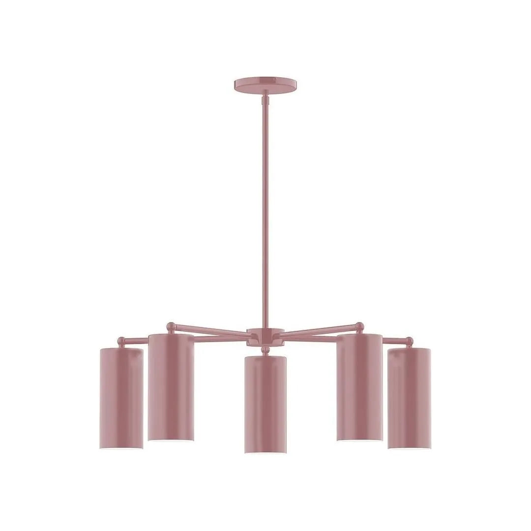 Montclair Light Works - CHC418-20 - Five Light Chandelier - J-Series - Mauve