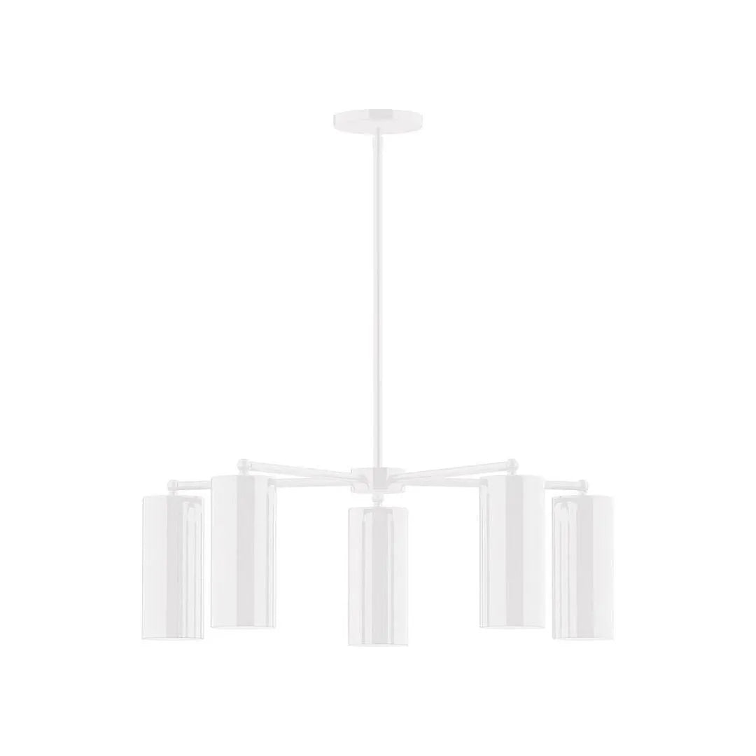Montclair Light Works - CHC418-44 - Five Light Chandelier - J-Series - White