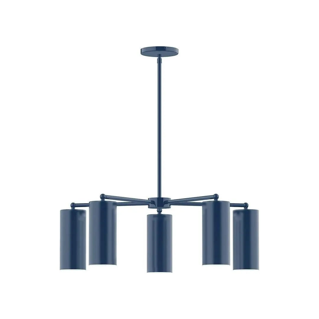 Montclair Light Works - CHC418-50 - Five Light Chandelier - J-Series - Navy