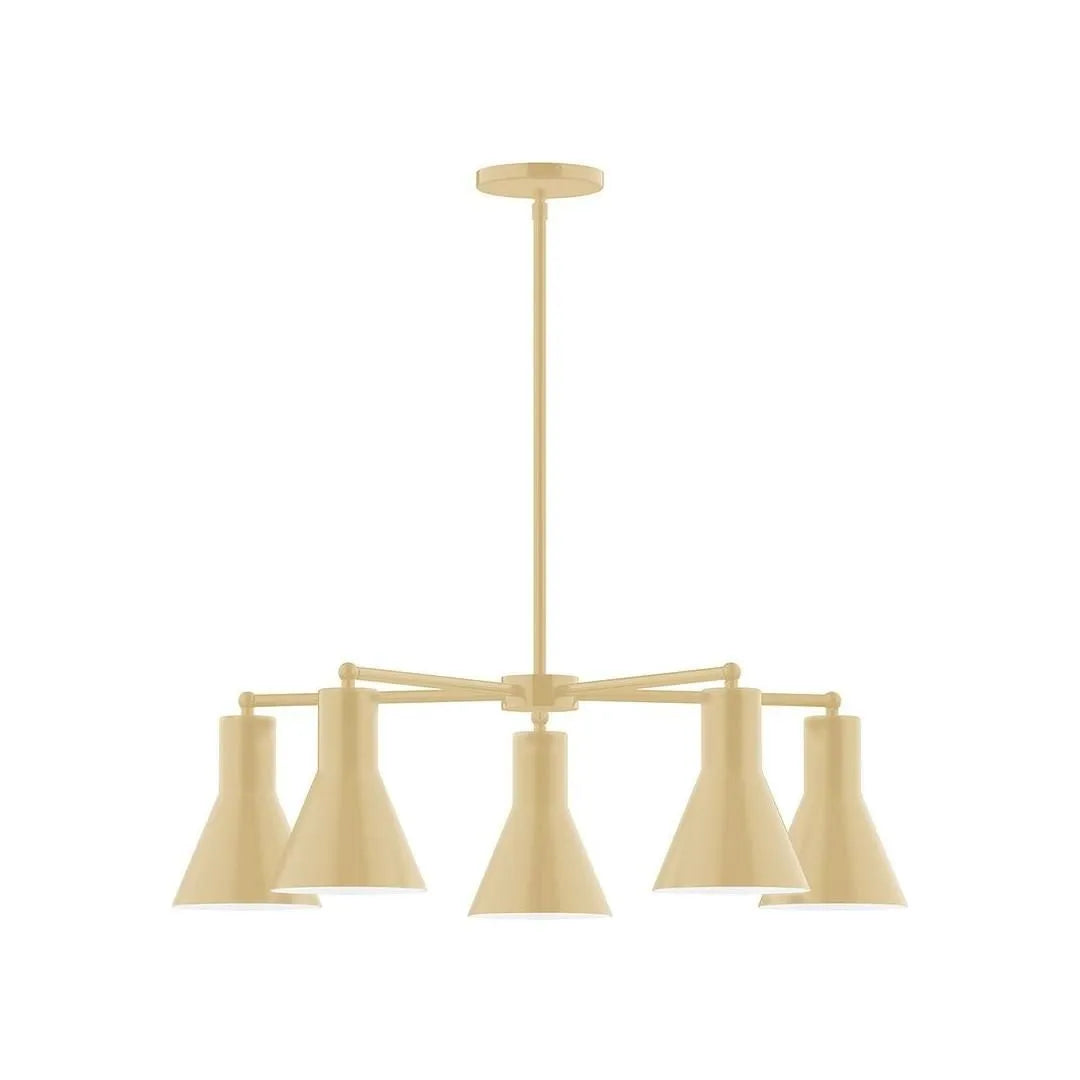 Montclair Light Works - CHC436-17 - Five Light Chandelier - J-Series - Ivory