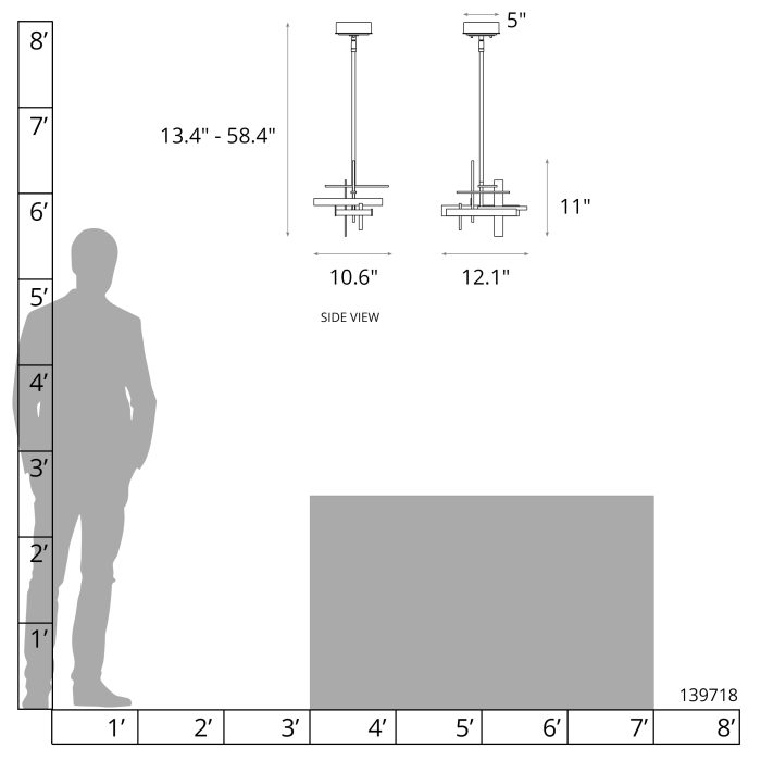Hubbardton Forge 139718 Planar Small LED Pendant