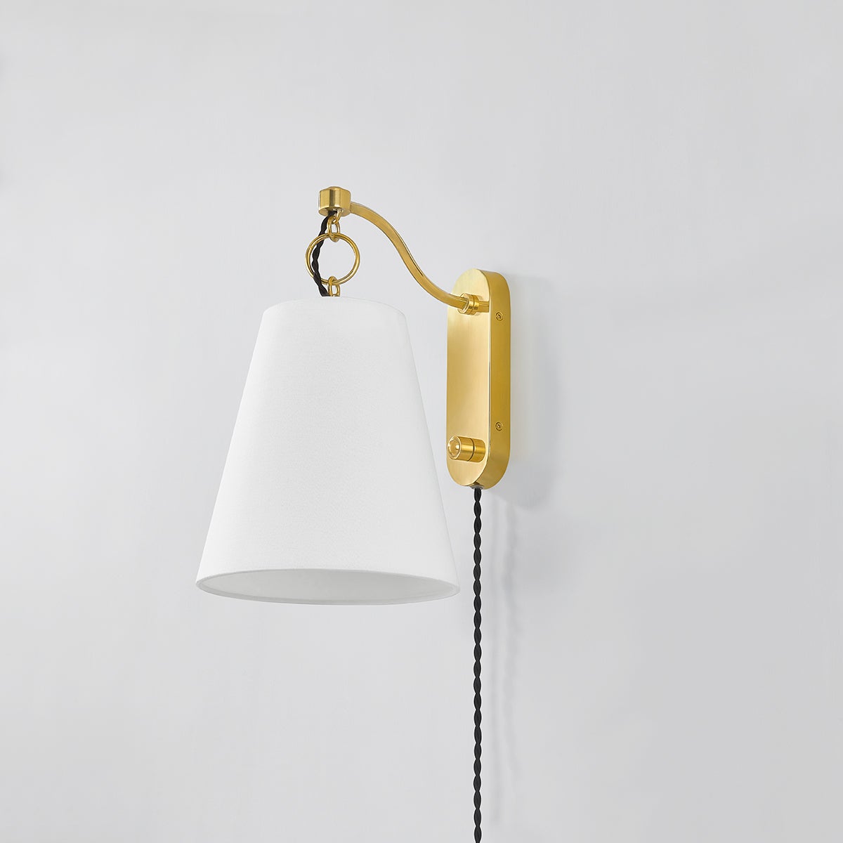 Hudson Valley Lighting 1415-AGB JOAN Plug-in Sconce in Aged Brass