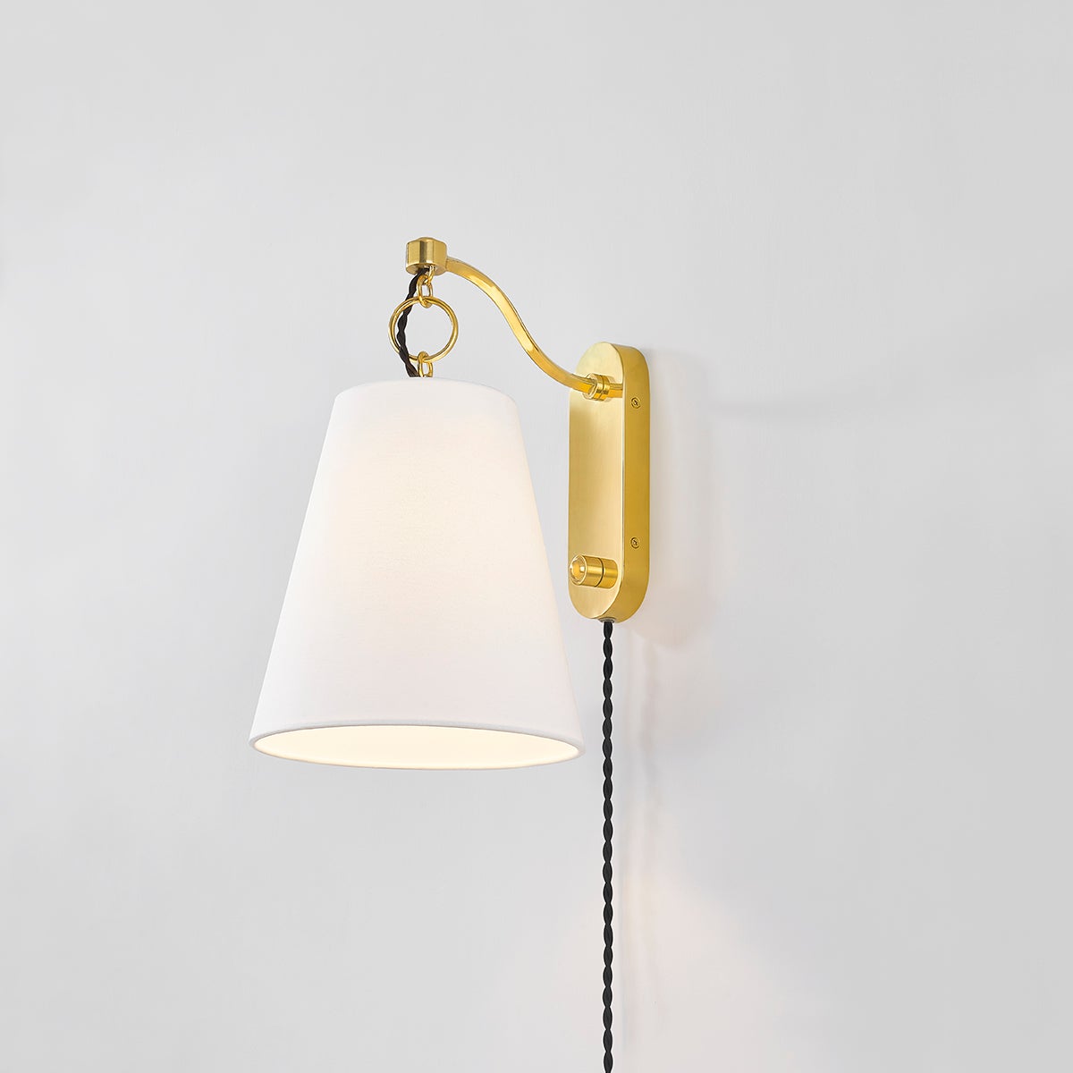 Hudson Valley Lighting 1415-AGB JOAN Plug-in Sconce in Aged Brass
