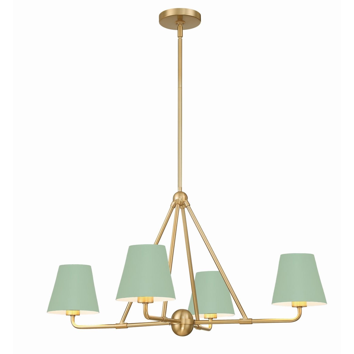 Crystorama - XAV-B9304-VG-GR - Four Light Chandelier - Xavier - Vibrant Gold