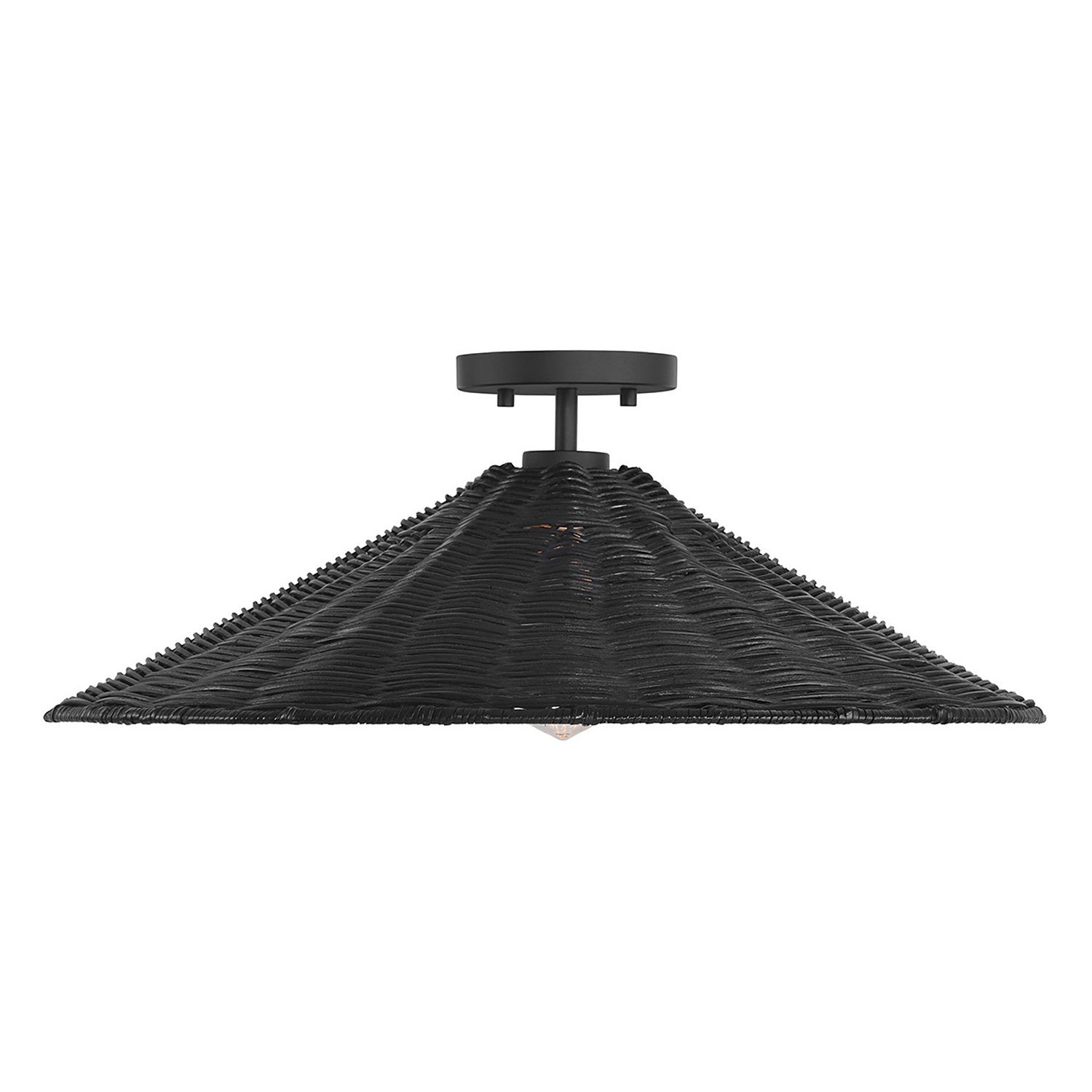 Meridian M60074MBK Une lumière semi-automatiquePlafonnier en noir mat