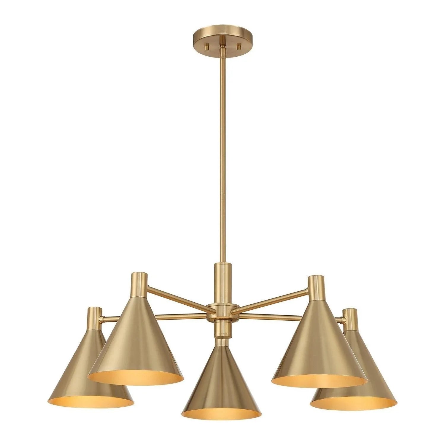 Savoy House - 1-8004-5-127 - Five Light Chandelier - Pharos - Noble Brass