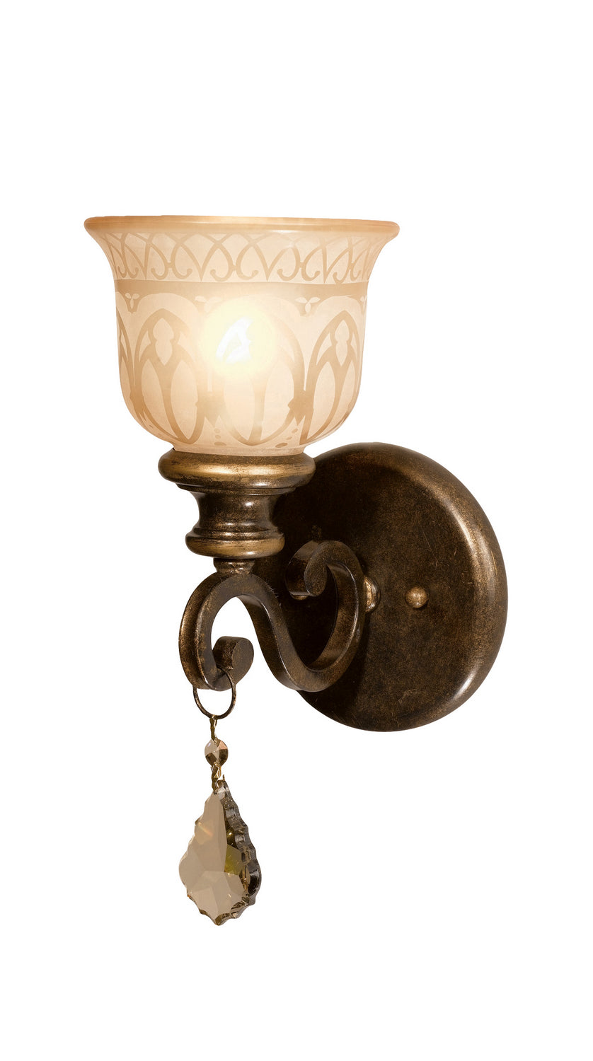 Crystorama - 7501-BU-GT-MWP - Un phare Murale - Norwalk - Bronze Umber