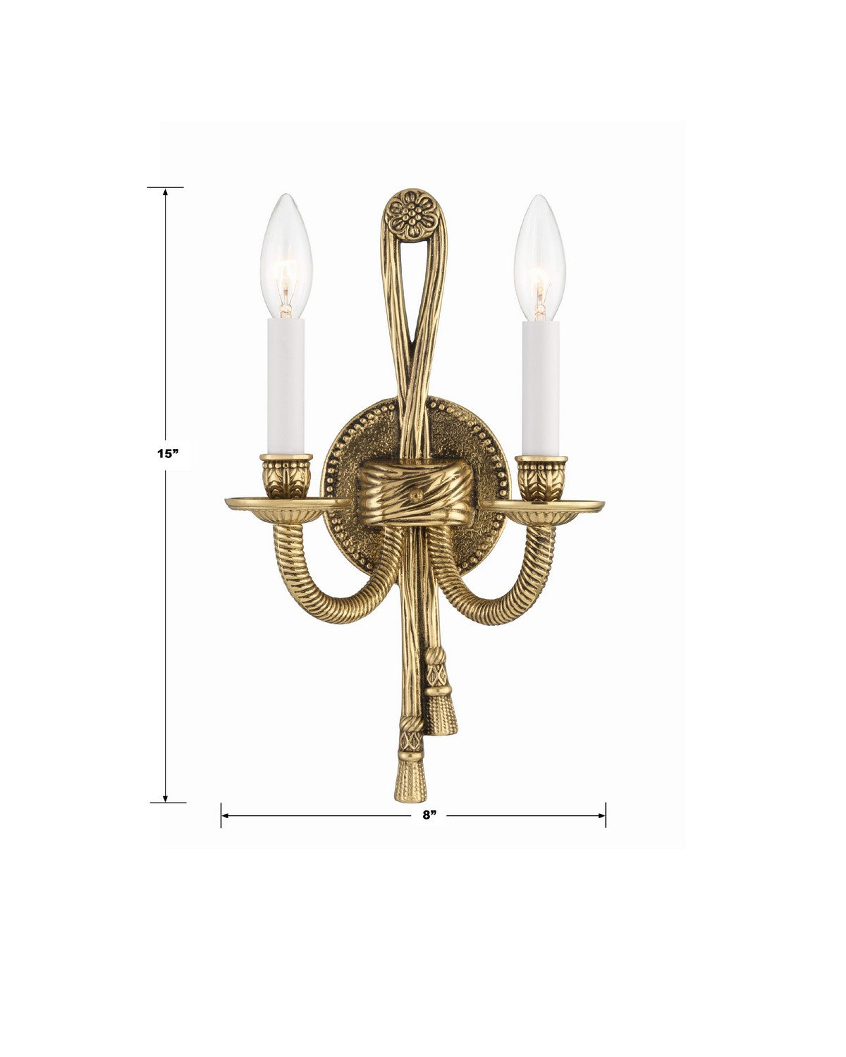 Crystorama - 650-OB - Two Light Wall Sconce - Lexsi - Olde Brass