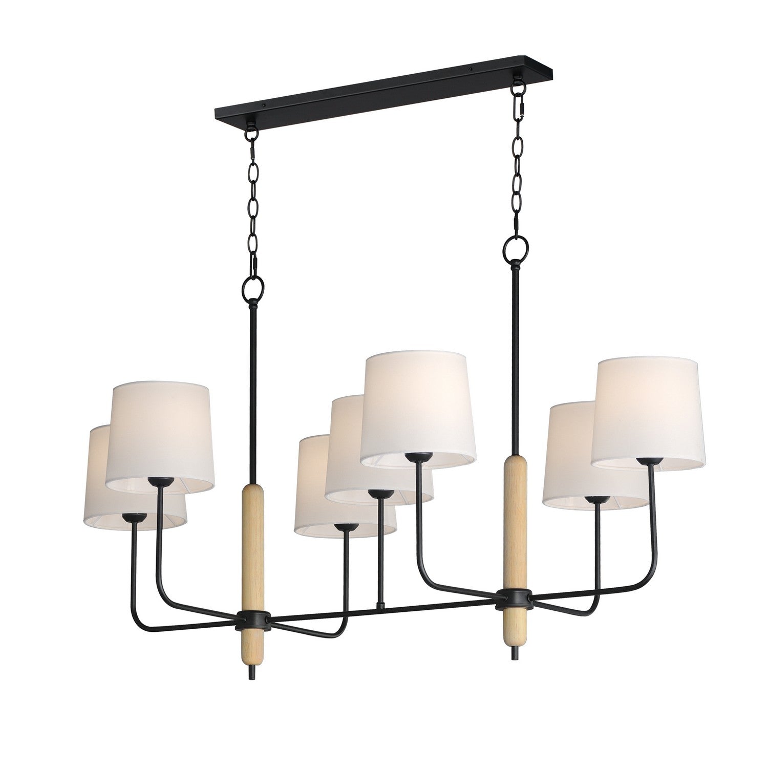 Maxim Lighting 11867OFNWD Bozeman Linear Chandelier in Natural Wood