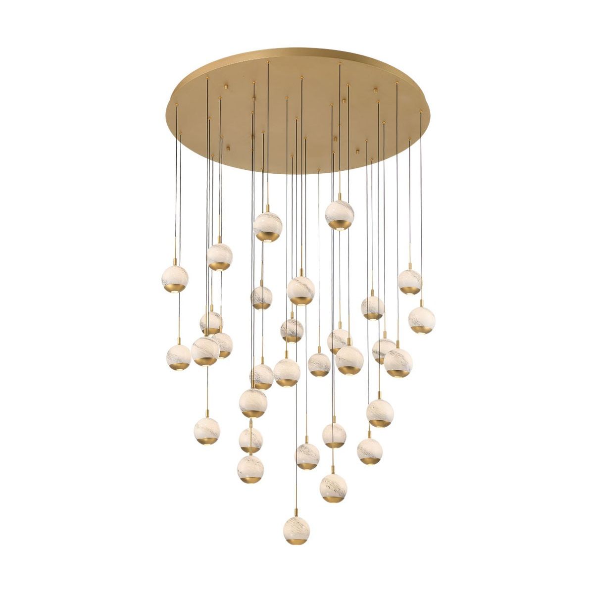 Lib & Co. Canada - 10206-030 - LED Chandelier - Baveno - Painted Antique Brass