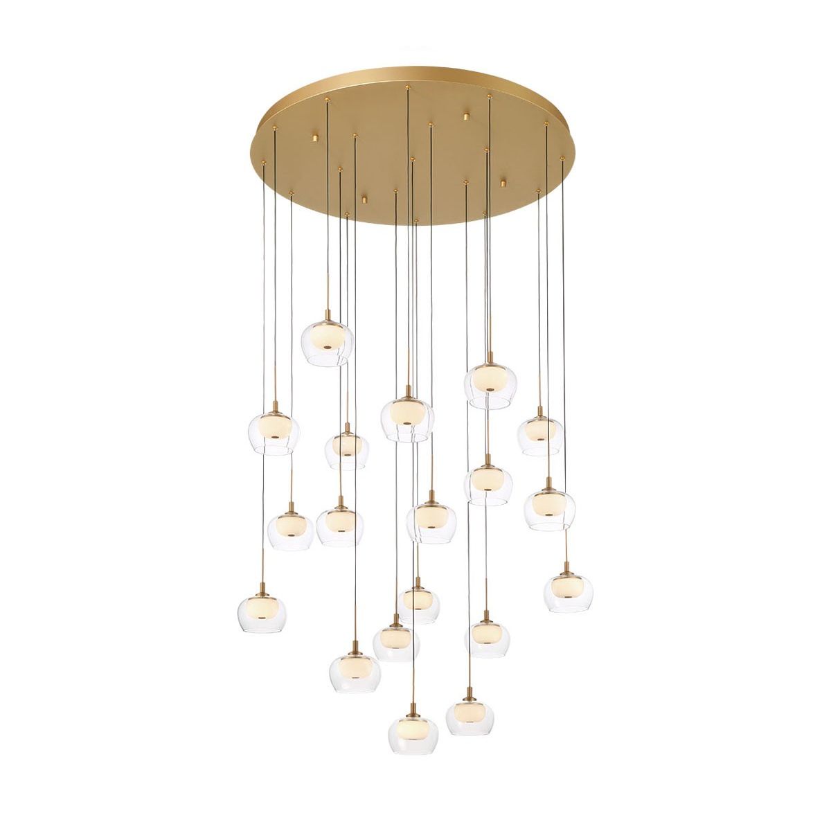 Lib & Co. Canada - 10214-030 - LED Chandelier - Manarola - Painted Antique Brass
