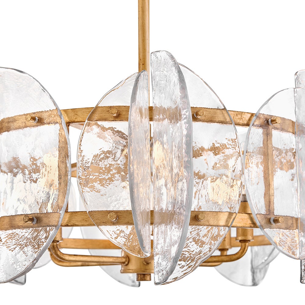 Fredrick Ramond FR41924DA Seraphina Drum Chandelier in Distressed Brass