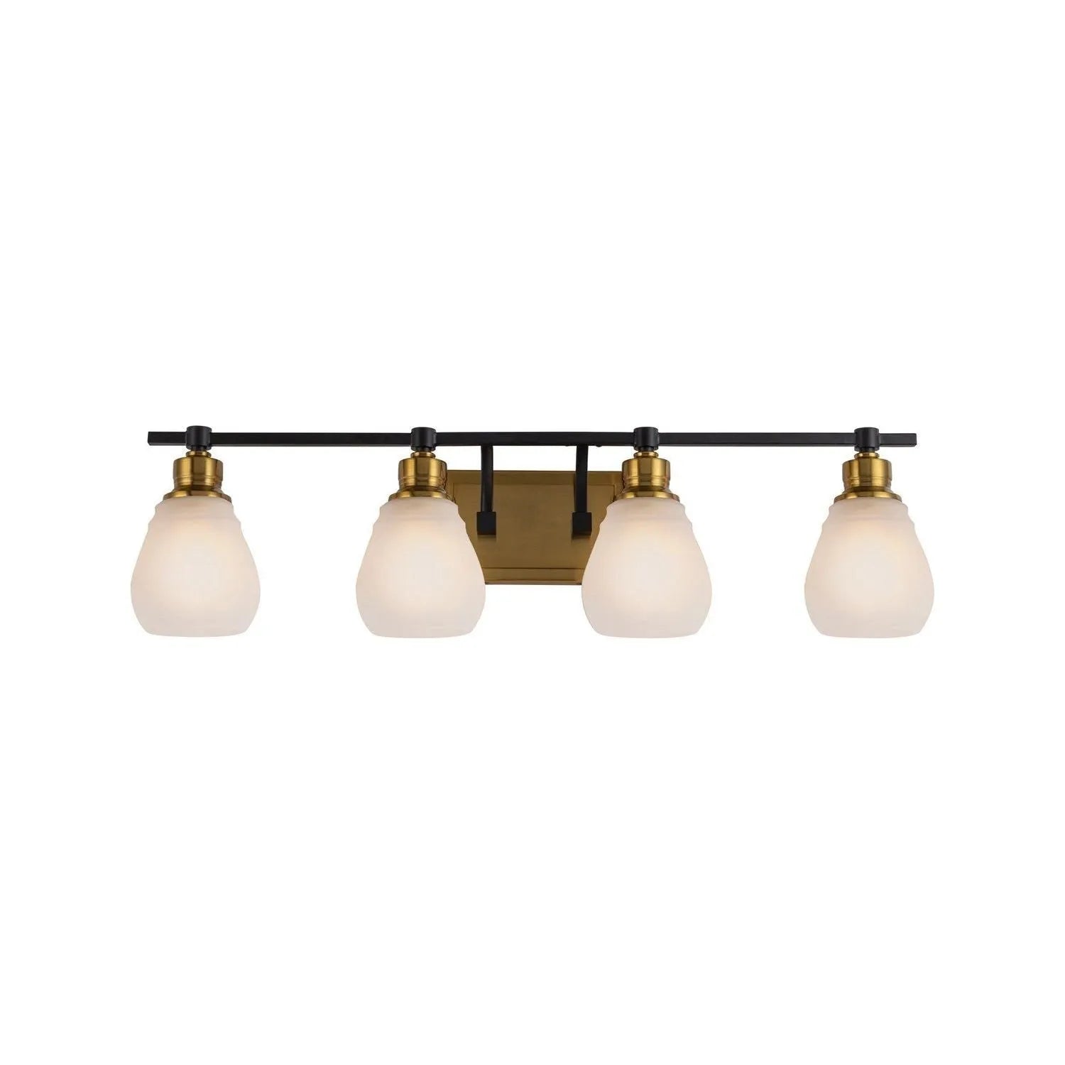 Artcraft Canada - AC11684BB - Four Light Bathroom Vanity - Nelson - Brass & Black