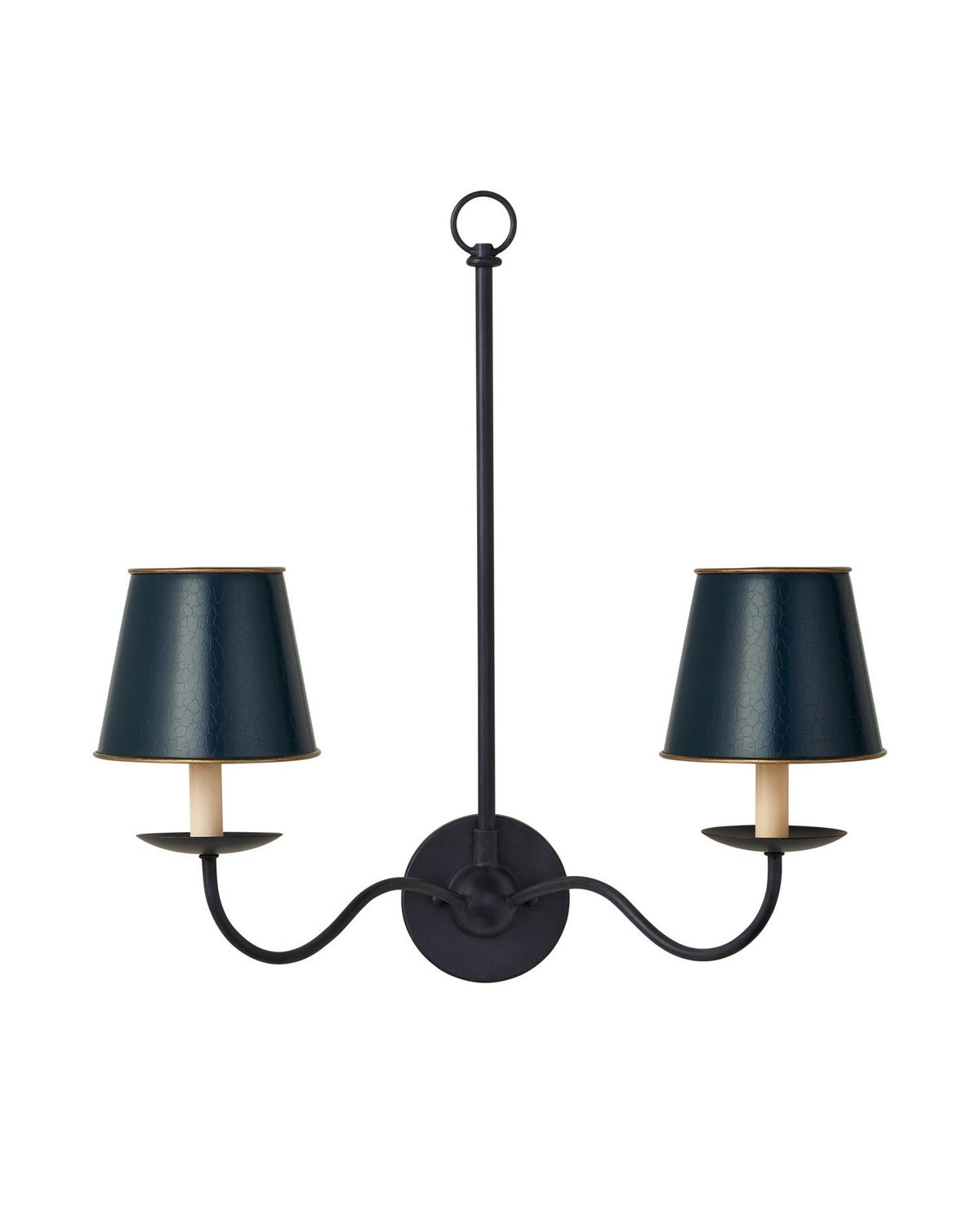 Currey and Company 0900-0030 Tole Tapered Chandelier Shade in Blue