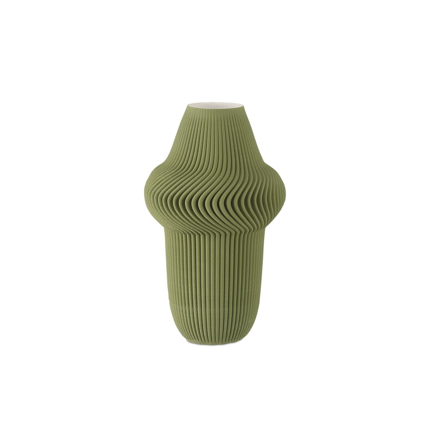 Currey and Company - 1200-0894 - Vase - Collection Plissé Vert - Vert
