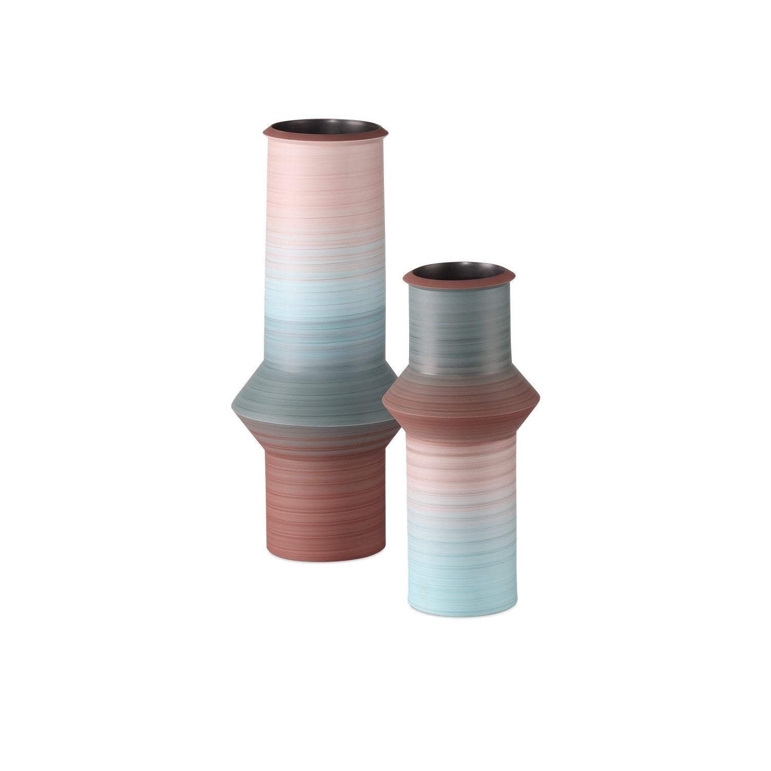 Currey and Company - 1200-0909 - Ensemble de 2 vases - Collection Happy 80's - Bleu/Rouge foncé