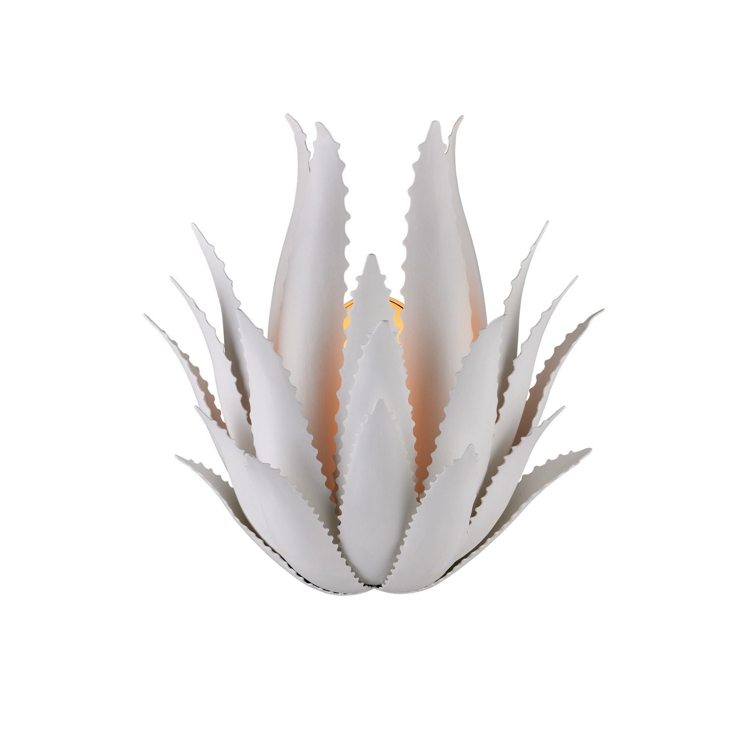 Currey and Company - 5000-0259 - One Light Wall Sconce - Agave Collection - Gesso White