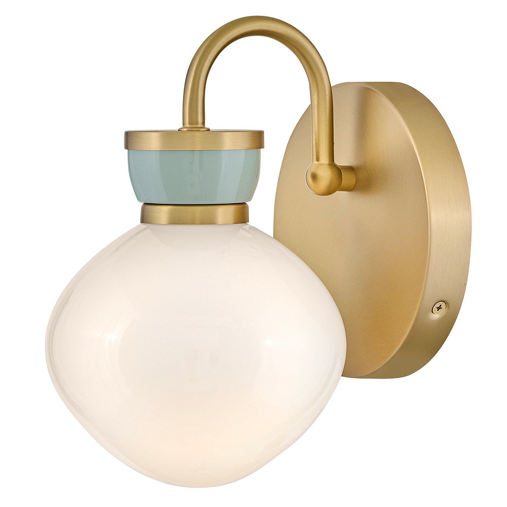 Meuble-lavabo Lucy Lark 85590LCB-SF en laiton laqué avec accents vert d'eau