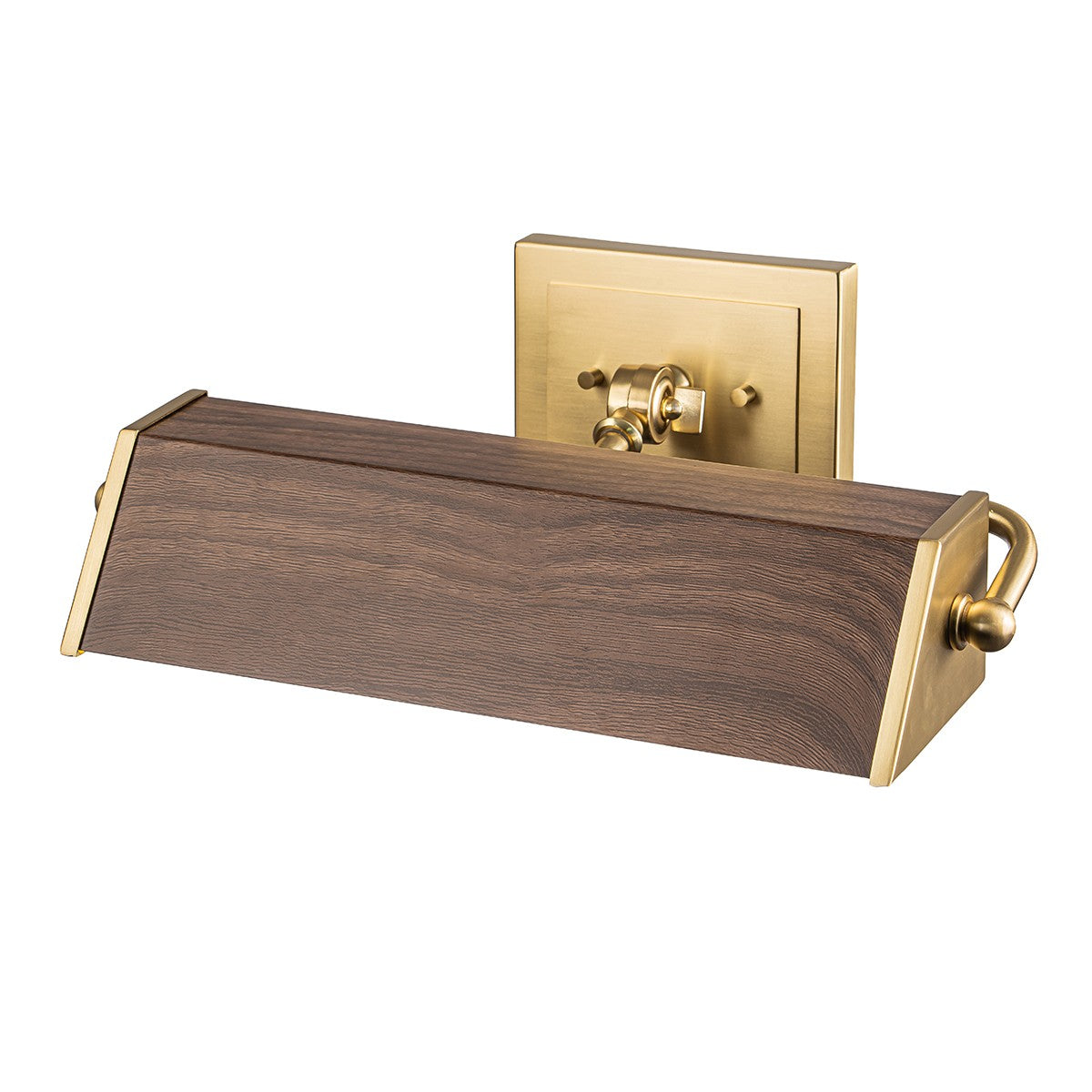 Lucas + McKearn - CADE-PLM-WF - Two Light Picture Light - Cade - Wood Finish W/Brush Brass
