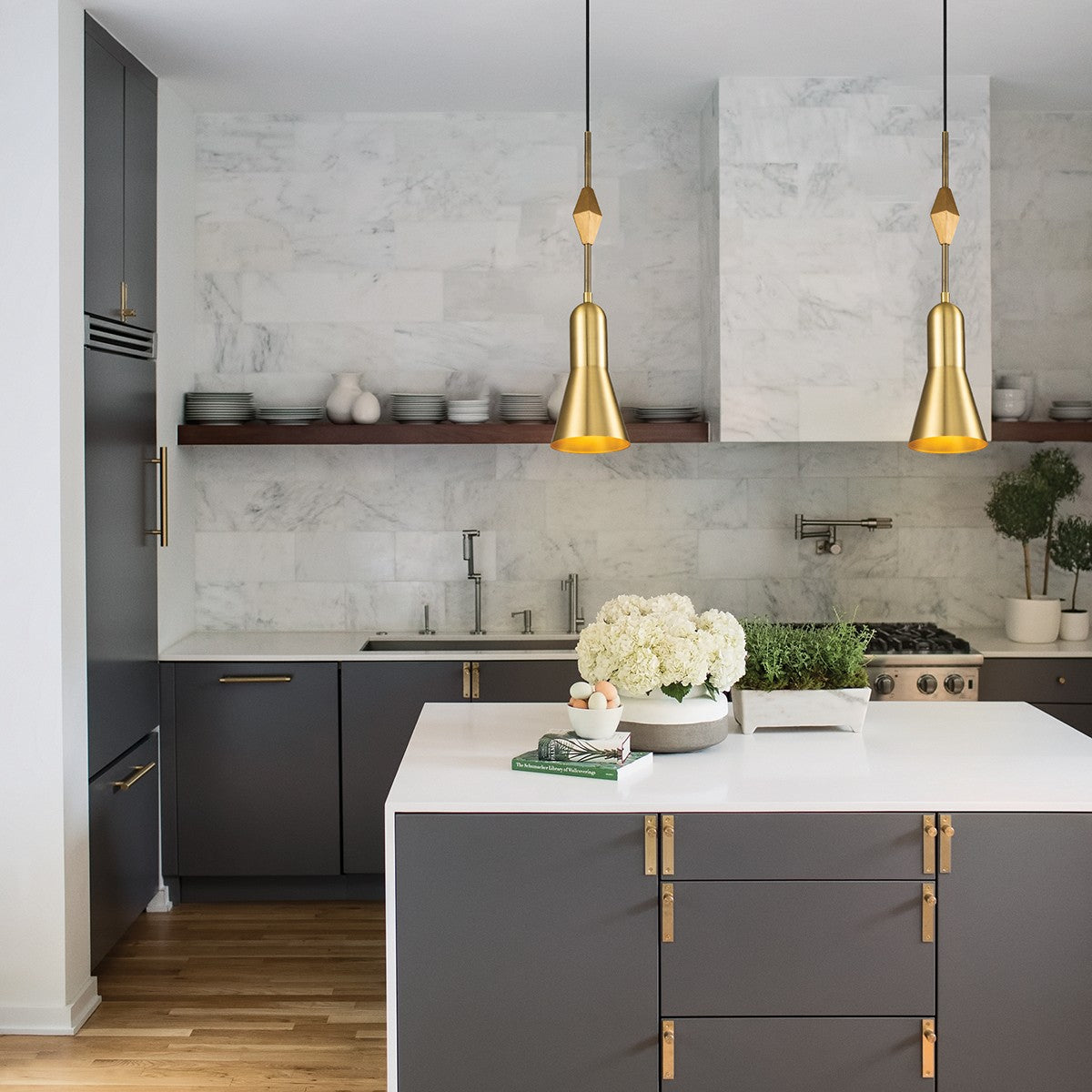 Lucas + McKearn - PD00117AGB-1 - One Light Pendant - Etoile - Aged Brass