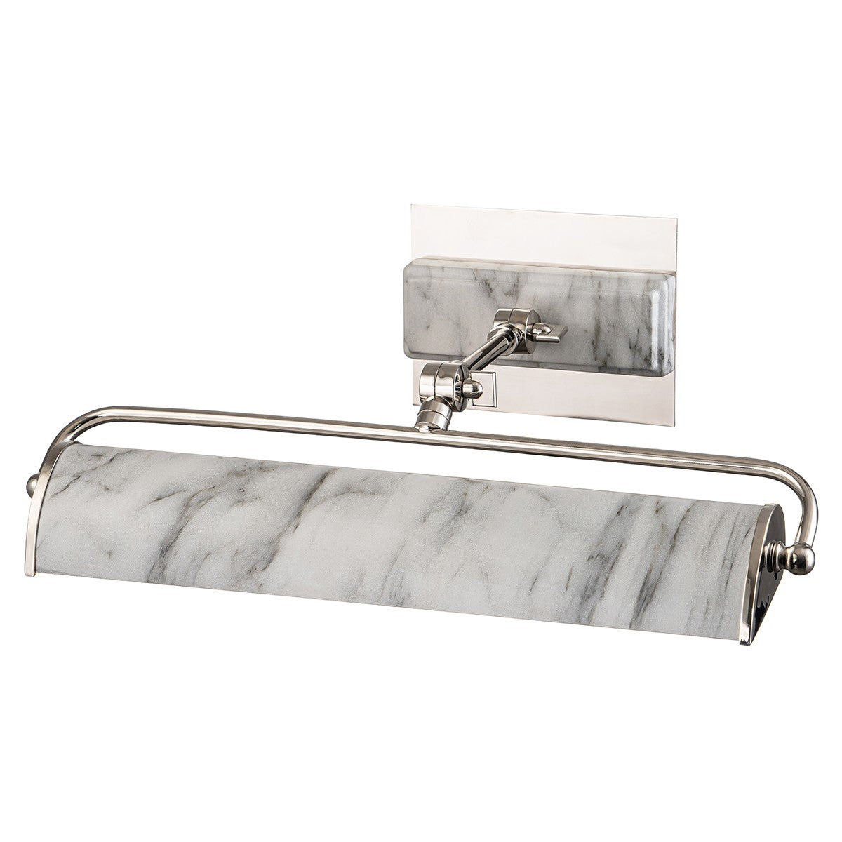 Lucas + McKearn - WINCHFIELD-PLM-PN-WM - Two Light Picture Light - Winchfield - Polished Nickel/White Marble