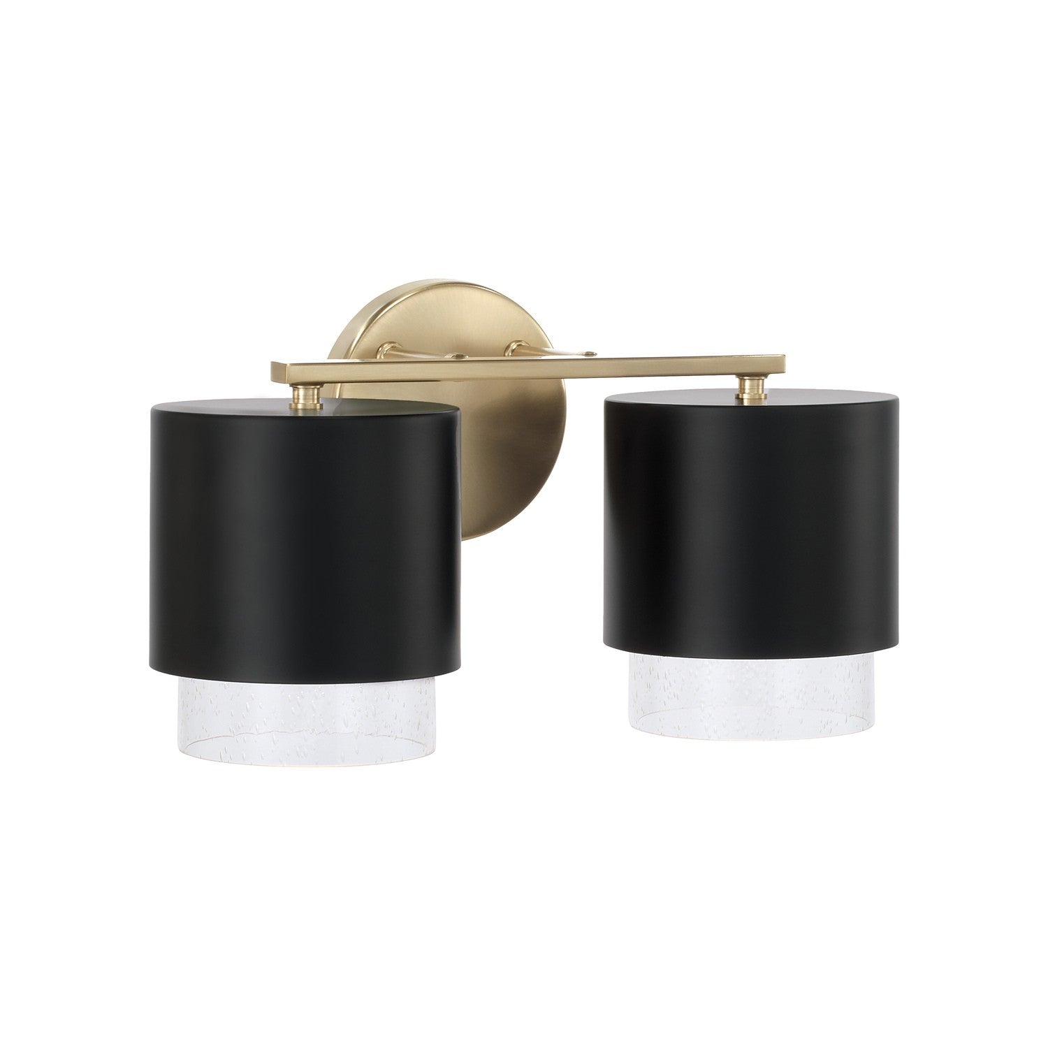 Éclairage Capital Lighting - 153021RK-549 - Applique murale deux lumières - Weller - Laiton mat et noir