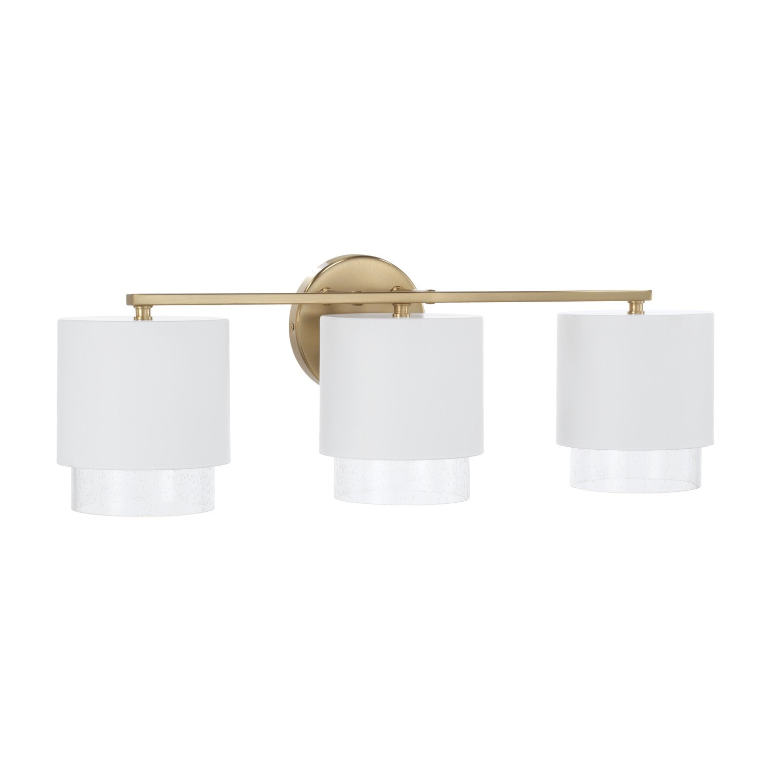 Éclairage Capital Lighting - 153031RE-549 - Applique murale à trois lumières - Weller - Laiton mat et blanc