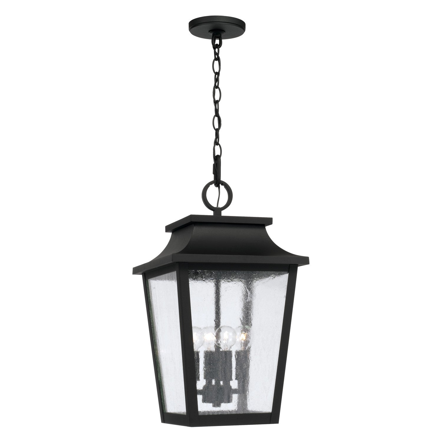 Capital Lighting - 953344BK - Lanterne suspendue d'extérieur à quatre lumières - Chandler - Noir
