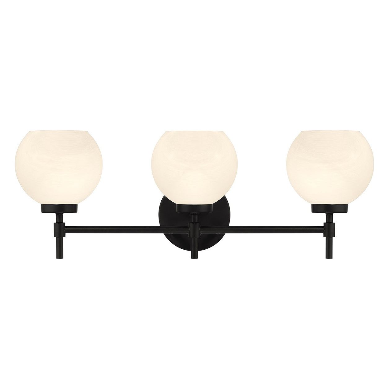 Lighting One E - V6-L8-9621-3-BK - Three Light Bathroom Vanity - Hannah - Matte Black