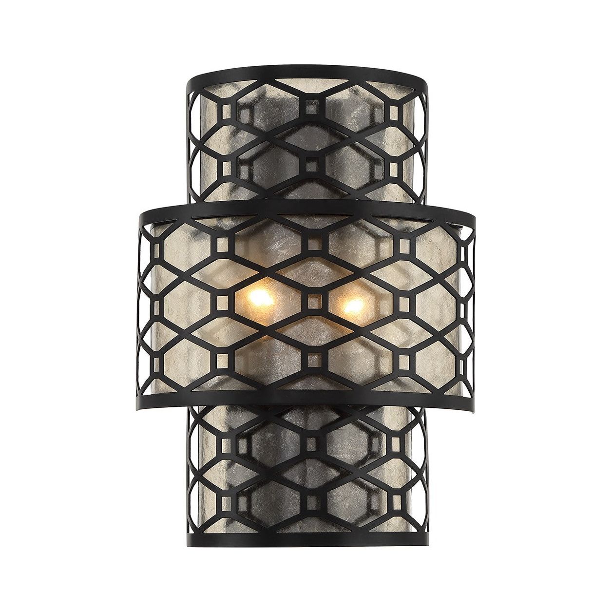 Lighting One E - V6-L9-6102-2-89 - Two Light Wall Sconce - Mannheim - Matte Black