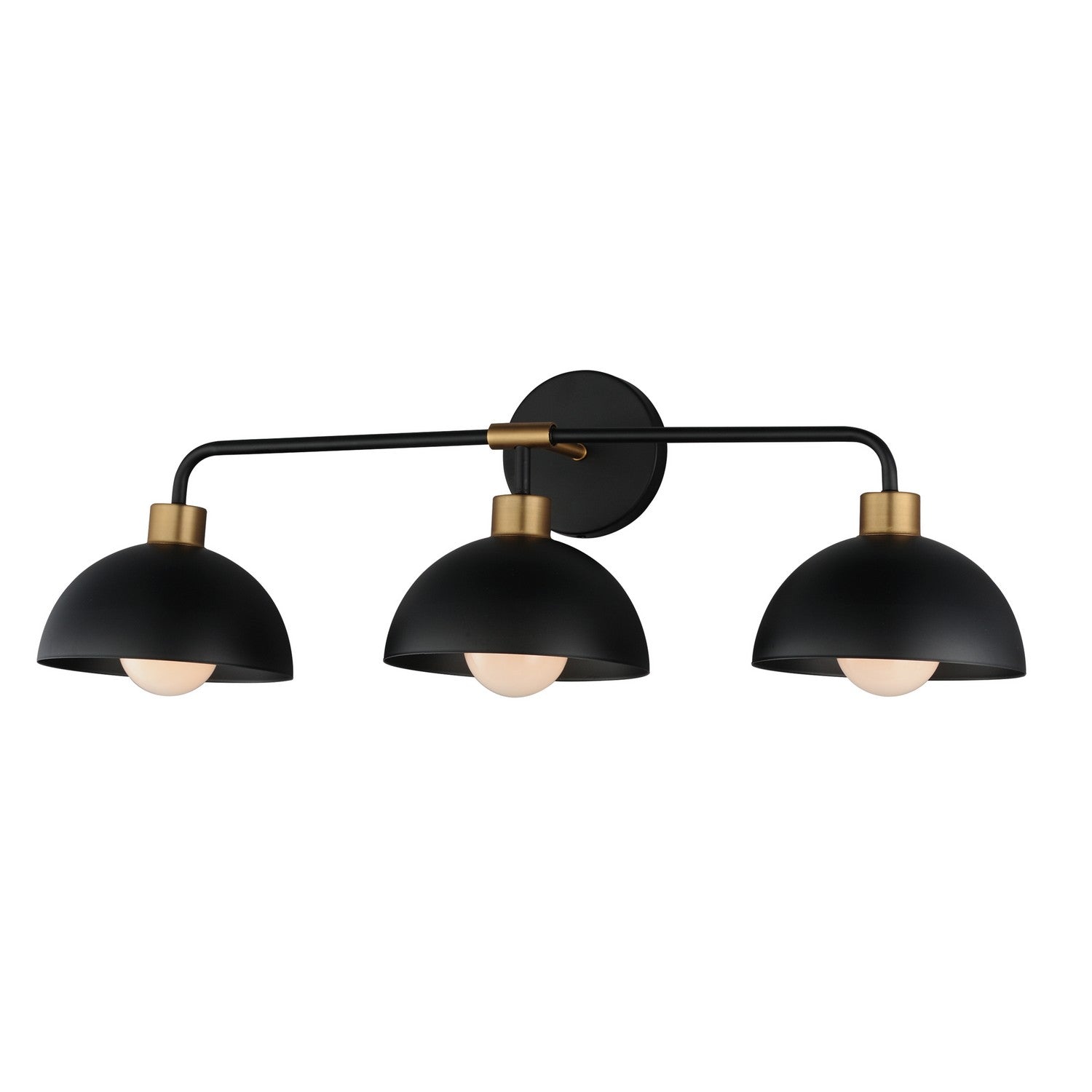 Maxim Lighting 10023BKNAB Thelonious Bath Vanity in Black / Natural Aged Brass