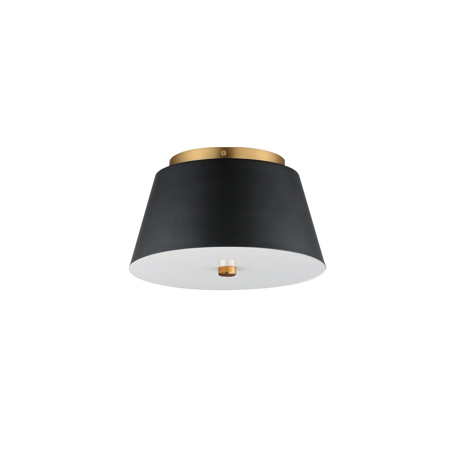 Maxim Lighting 10710WTBKNAB Miles Flush Mount in Black / Natural Aged Brass