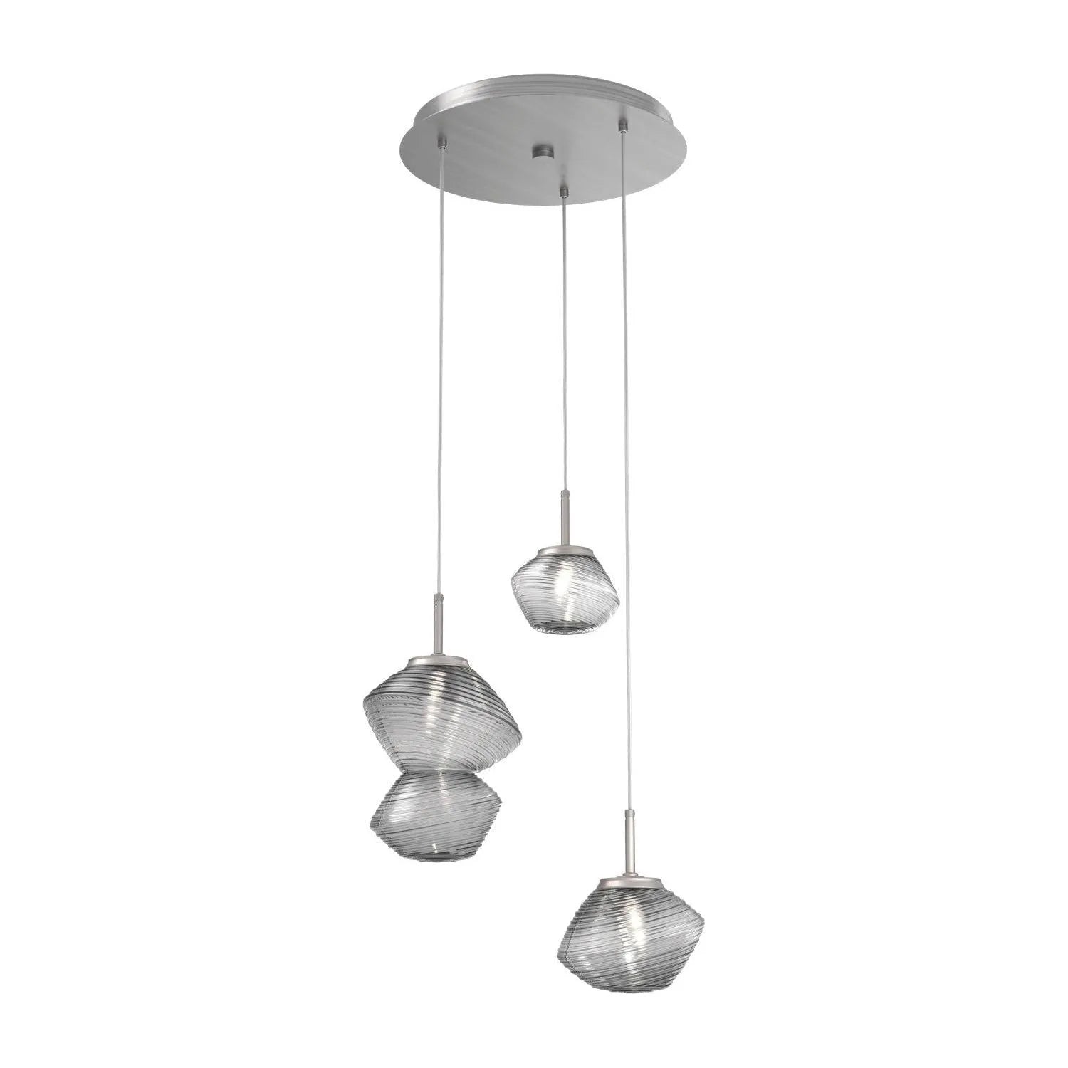 Hammerton Studio - CHB0089-03-SN-S-C01-L3 - LED Pendant - Mesa - Satin Nickel