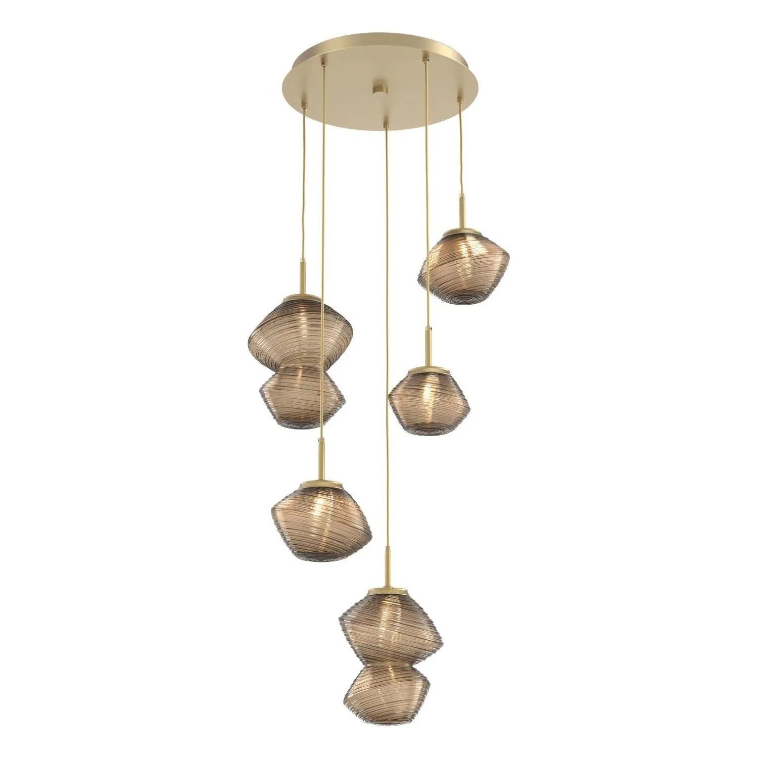 Hammerton Studio - CHB0089-05-GB-B-C01-L3 - LED Pendant - Mesa - Gilded Brass