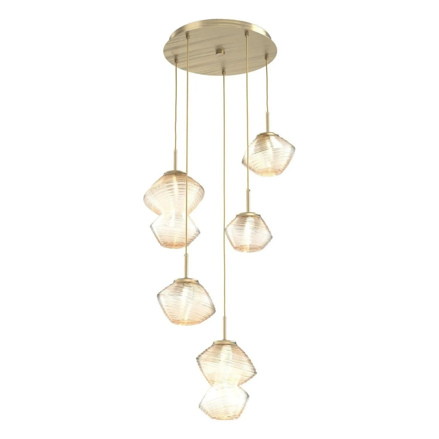 Hammerton Studio - CHB0089-05-HB-A-C01-L3 - LED Pendant - Mesa - Heritage Brass