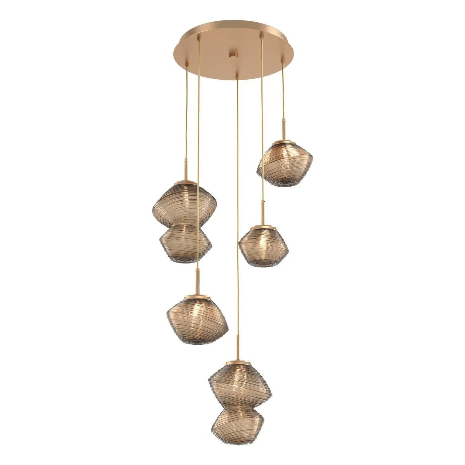 Hammerton Studio - CHB0089-05-NB-B-C01-L3 - LED Pendant - Mesa - Novel Brass