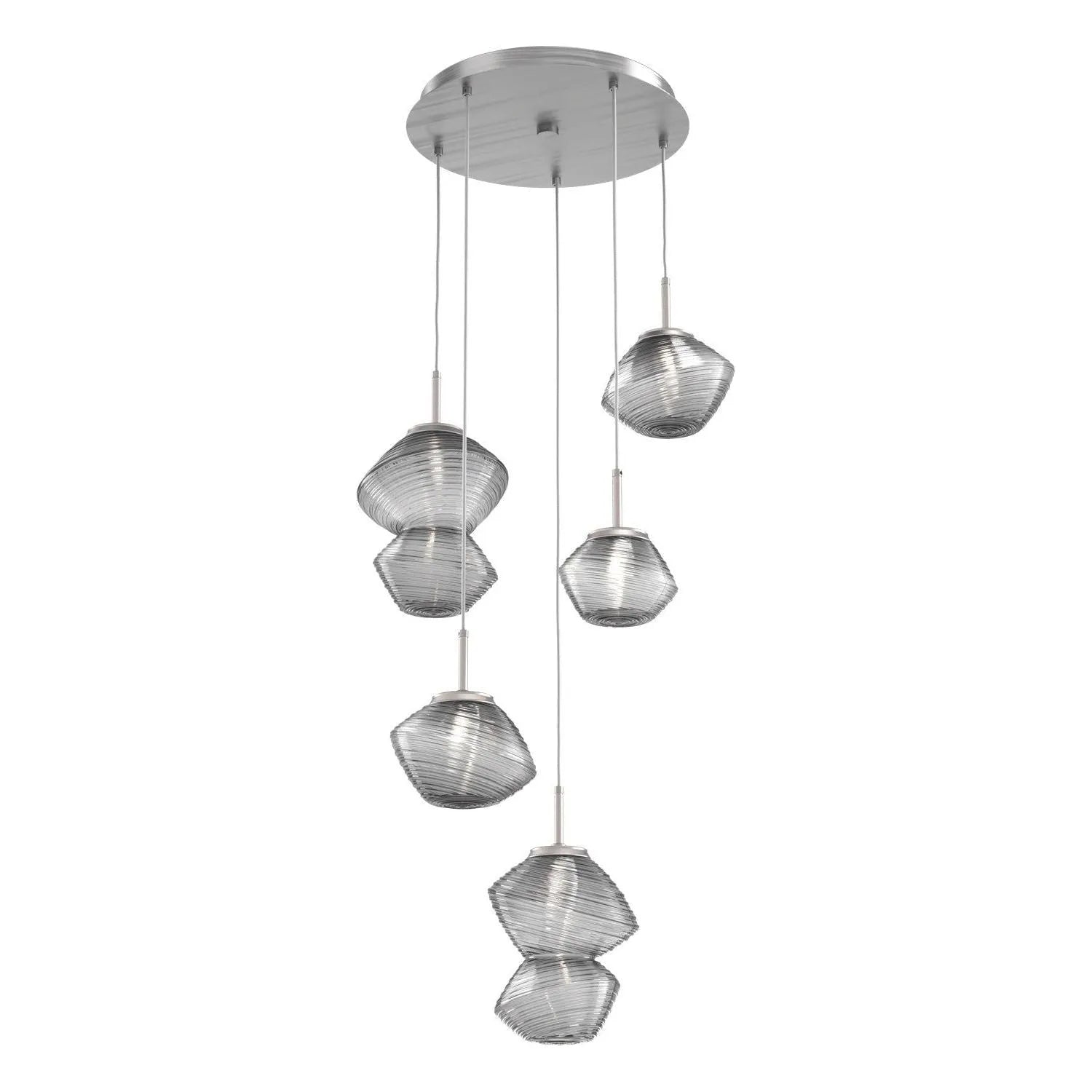 Hammerton Studio - CHB0089-05-SN-S-C01-L1 - LED Pendant - Mesa - Satin Nickel