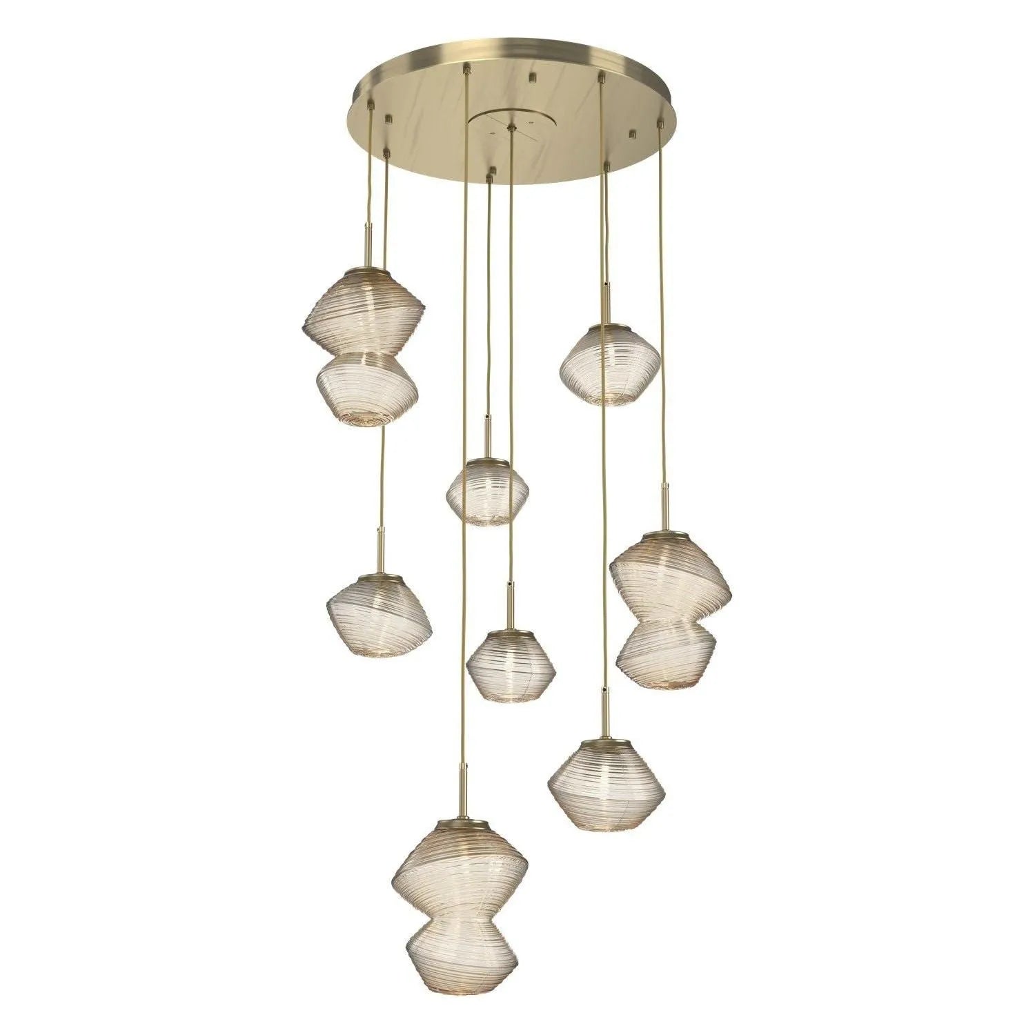 Hammerton Studio - CHB0089-08-HB-A-C01-L1 - LED Chandelier - Mesa - Heritage Brass