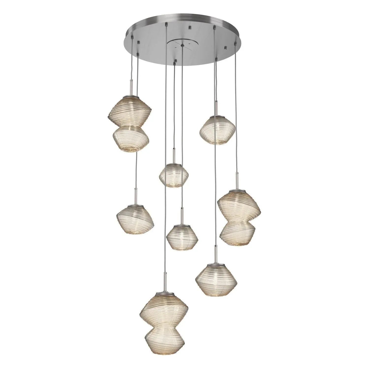 Hammerton Studio - CHB0089-08-SN-A-C01-L1 - LED Chandelier - Mesa - Satin Nickel